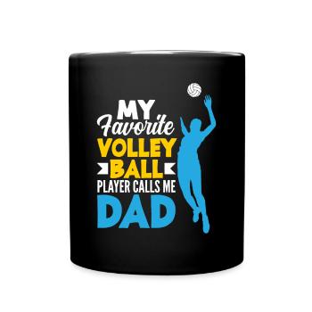 Lustiges Volleyball Geschenk - Tasse einfarbig - Schwarz - Vorne