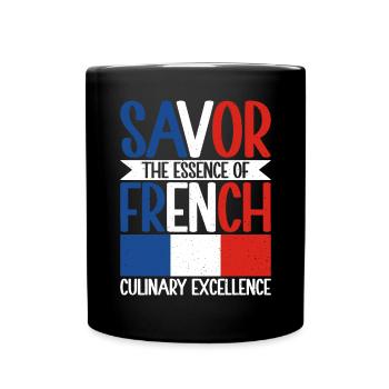 Cadeaux de cuisine française - Mug uni - noir - Devant
