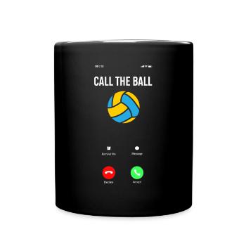 Lustiges Volleyball Geschenk - Tasse einfarbig - Schwarz - Vorne