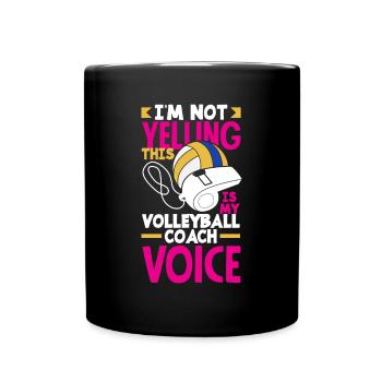 Lustiges Volleyball Geschenk - Tasse einfarbig - Schwarz - Vorne