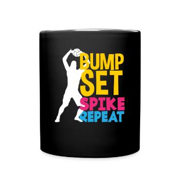 Lustiges Volleyball Geschenk - Tasse einfarbig - Schwarz - Vorne