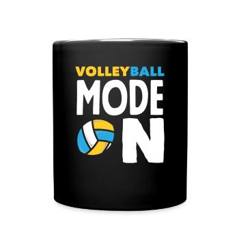 Lustiges Volleyball Geschenk - Tasse einfarbig - Schwarz - Vorne