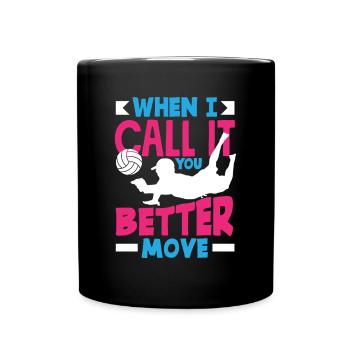 Lustiges Volleyball Geschenk - Tasse einfarbig - Schwarz - Vorne