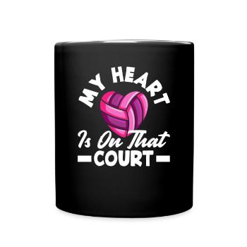 Lustiges Volleyball Geschenk - Tasse einfarbig - Schwarz - Vorne