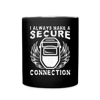 Je fais toujours une connexion sécurisée Travailleur de la soudure - Mug uni - noir - Devant