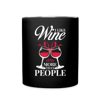 Motif de déclaration d’amateur de vin - Mug uni - noir - Devant