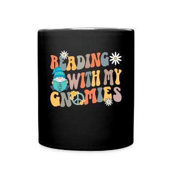 Groovy Reading Librarian Funny Library - Full Colour Mug - black - Front
