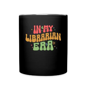Groovy Reading Librarian Funny Library - Full Colour Mug - black - Front