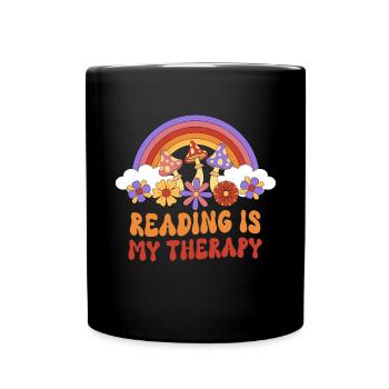Groovy Reading Librarian Funny Library - Full Colour Mug - black - Front