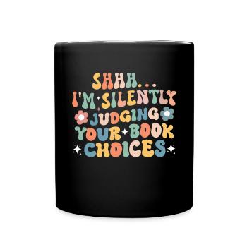 Groovy Reading Librarian Funny Library - Full Colour Mug - black - Front