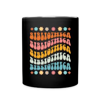 Groovy Reading Librarian Funny Library - Full Colour Mug - black - Front