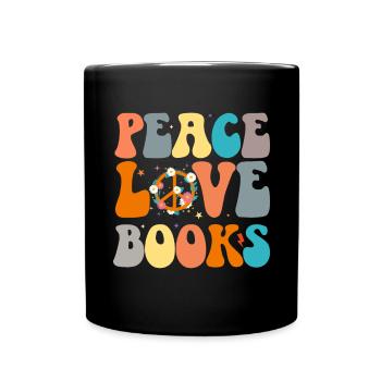 Groovy Reading Librarian Funny Library - Full Colour Mug - black - Front