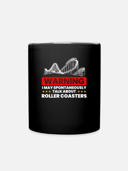 talk spontaneously rollercoasters - Tasse einfarbig - Schwarz