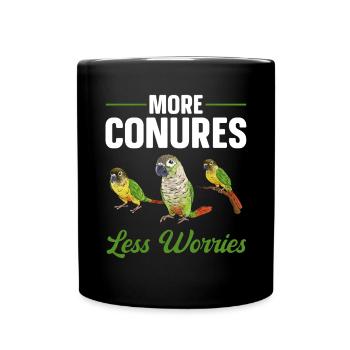 Molina Parakeet Parrot Bird Parakeet - Full Colour Mug - black - Front