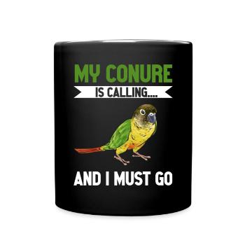 Molina Parakeet Parrot Bird Parakeet - Full Colour Mug - black - Front