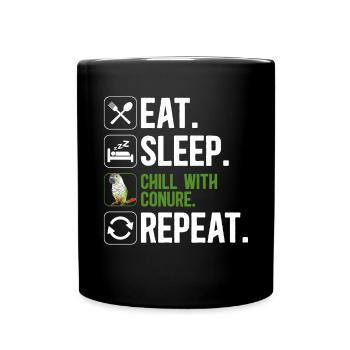 Molina Perruche Perroquet Perruche Oiseau Perruche - Mug uni - noir - Devant
