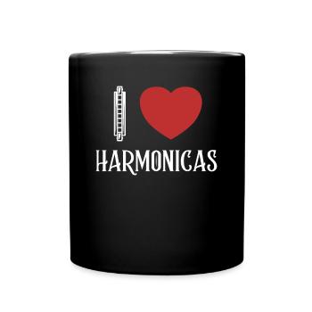 J’aime Harmonicas Harmonist Harmonicist Mouth - Mug uni - noir - Devant