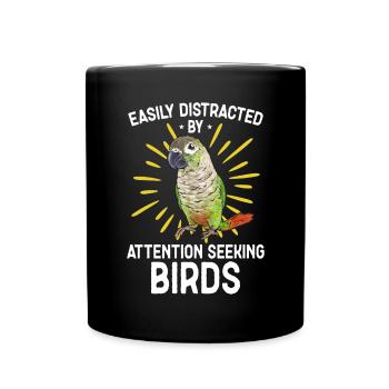 Molina Parakeet Parrot Bird Parakeet - Full Colour Mug - black - Front