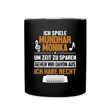 Mundharmonikaspieler hat immer Recht Harmonicist - Mug uni - noir - Devant