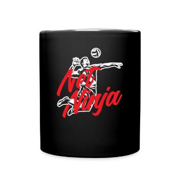Lustiges Volleyball Geschenk - Tasse einfarbig - Schwarz - Vorne