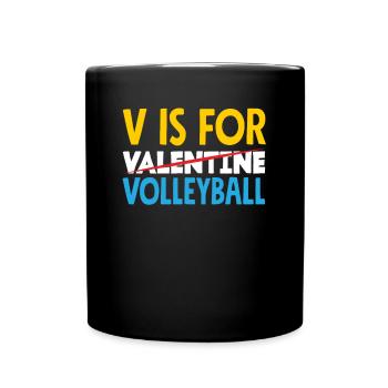 Lustiges Volleyball Geschenk - Tasse einfarbig - Schwarz - Vorne