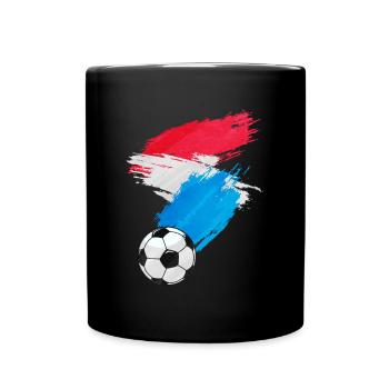 Drapeau du Luxembourg Football - Mug uni - noir - Devant