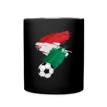 Drapeau de Hongrie Football - Mug uni - noir - Devant