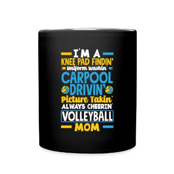 Lustiges Volleyball Geschenk - Tasse einfarbig - Schwarz - Vorne