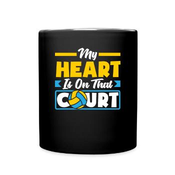 Lustiges Volleyball Geschenk - Tasse einfarbig - Schwarz - Vorne