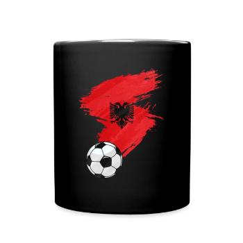 Drapeau de l’Albanie Football - Mug uni - noir - Devant