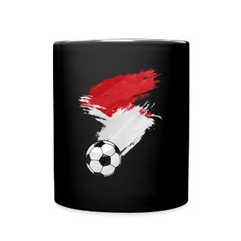 Monaco Soccer Drapeau de Football - Mug uni - noir - Devant