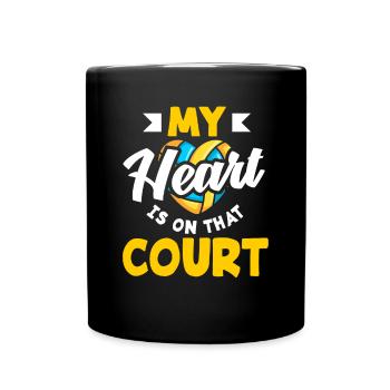 Lustiges Volleyball Geschenk - Tasse einfarbig - Schwarz - Vorne