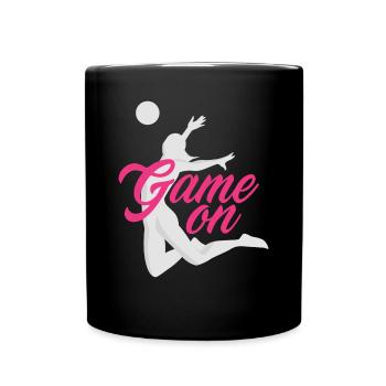 Lustiges Volleyball Geschenk - Tasse einfarbig - Schwarz - Vorne
