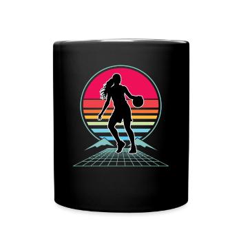 Basket-ball Joueuse de basket-ball féminine Basket-ball - Mug uni - noir - Devant