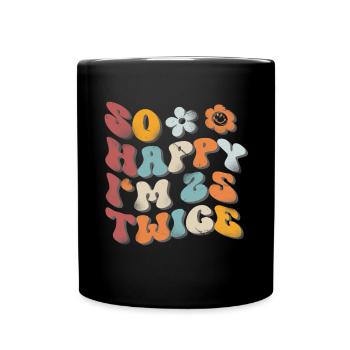 50. Geburtstag Lustiger Spruch - Tasse einfarbig - Schwarz - Vorne