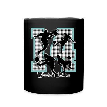 14th Birthday Football - Full Colour Mug - black - Front