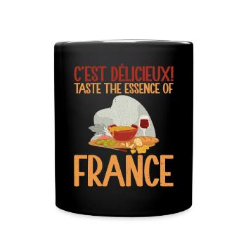 French Food Gifts - Full Colour Mug - black - Front