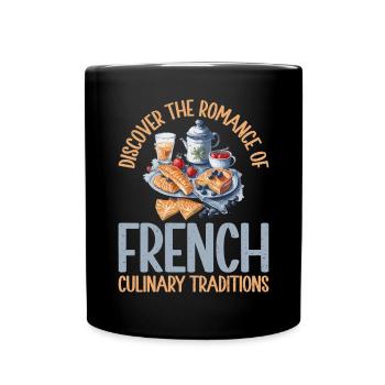 French Food Gifts - Full Colour Mug - black - Front