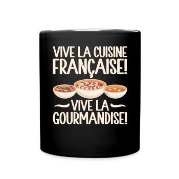 Cadeaux de cuisine française - Mug uni - noir - Devant