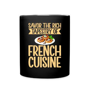 French Food Gifts - Full Colour Mug - black - Front