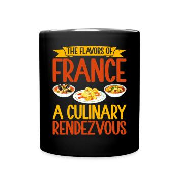 French Food Gifts - Full Colour Mug - black - Front