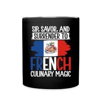 Cadeaux de cuisine française - Mug uni - noir - Devant