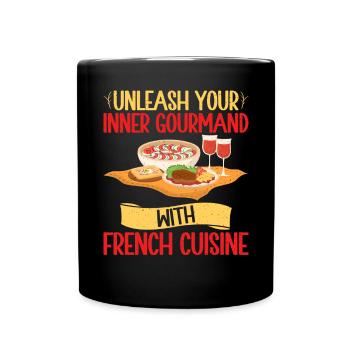 French Food Gifts - Full Colour Mug - black - Front