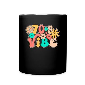 Disco Groovy Hippie des années 70 des années 80 Vintage Seventies - Mug uni - noir - Devant