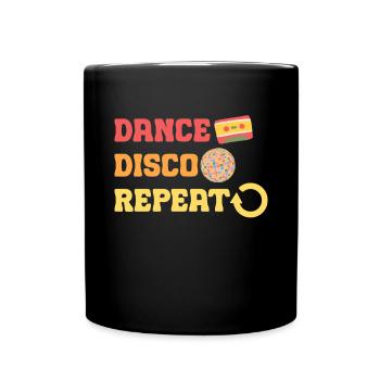 Disco Groovy Hippie des années 70 des années 80 Vintage Seventies - Mug uni - noir - Devant