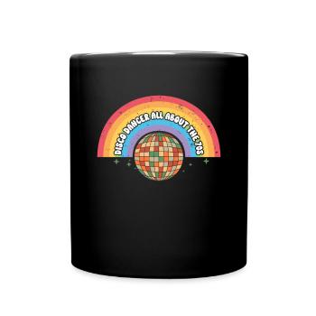 Disco Groovy Hippie des années 70 des années 80 Vintage Seventies - Mug uni - noir - Devant