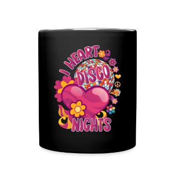 Disco Groovy Hippie des années 70 des années 80 Vintage Seventies - Mug uni - noir - Devant