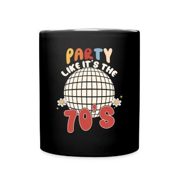 Disco Groovy Hippie des années 70 des années 80 Vintage Seventies - Mug uni - noir - Devant