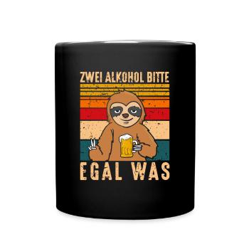 Two alcohols please no matter what - Full Colour Mug - black - Front