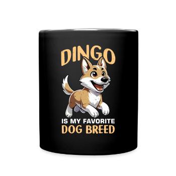Dingo Australischer Hund - Tasse einfarbig - Schwarz - Vorne